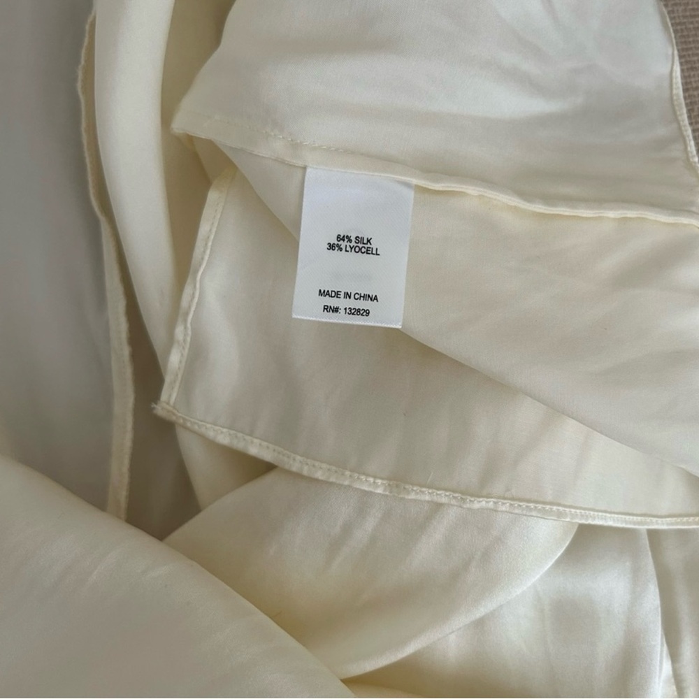 Helsa Demeter Maxi Gown Dress in Silk Lyocell - Ivory - Picture 6 of 6